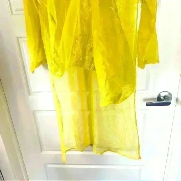 LULI K YELLOW SWIMWEAR  TUNIQUE SEQUINS SIZE SMALL - Picture 7 of 16